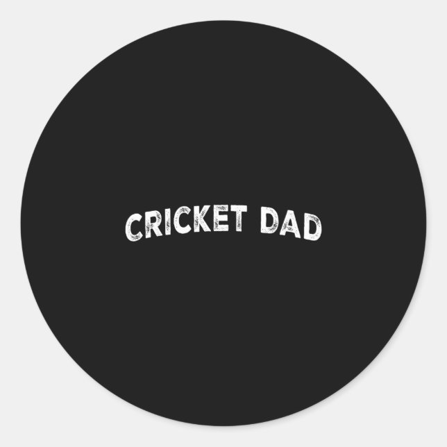 Cricket Dad  Classic Round Sticker (Front)