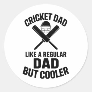 Cricket Dad Funny Cricket 1  Classic Round Sticker