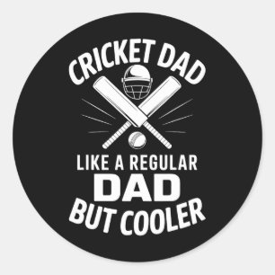 Cricket Dad Funny Cricket Classic Round Sticker