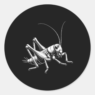 Cricket Dad Mom Lover - Monochromatic Cricket 2 Classic Round Sticker