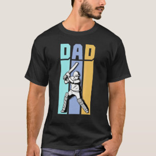 Cricket Dad Sport Jersey Cricket Ball Shoes Father T-Shirt