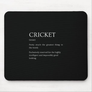 Cricket Definition - Funny Sarcastic Cricket Expla Mouse Mat