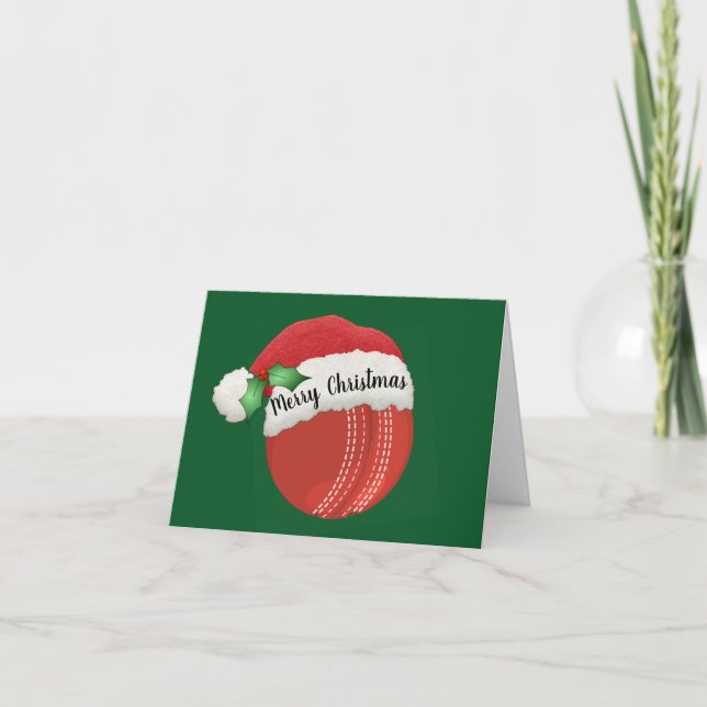Cricket Design Christmas Card (Front)