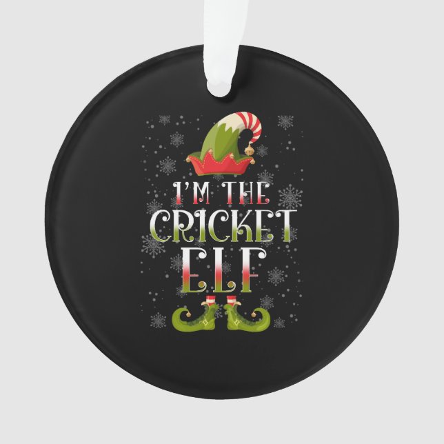 Cricket Elf Christmas Ornament (Front)