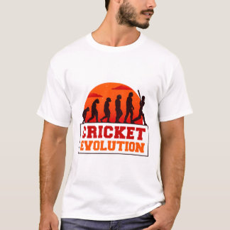 Cricket Evolutionn Funny Sport Fan Cricketer Novel T-Shirt