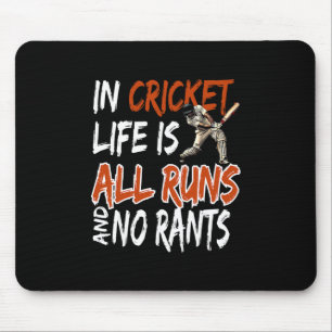 Cricket Fan Apparel Pionate Cricket Player Cricket Mouse Mat