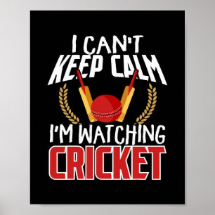 Cricket Fan Apparel Pionate Cricket Player Cricket Poster