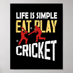 Cricket Fan Apparel Pionate Cricket Player Cricket Poster