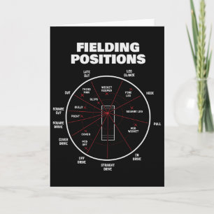 Cricket Fielding Positions Shirt Fielder Cricket 2 Card