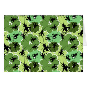 Cricket Floral Pattern Green + Black