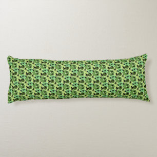 Cricket Floral Pattern Green + Black Body Cushion
