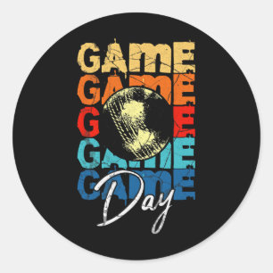 Cricket Game Day Cricket Mom Dad Sister Boys Girl Classic Round Sticker
