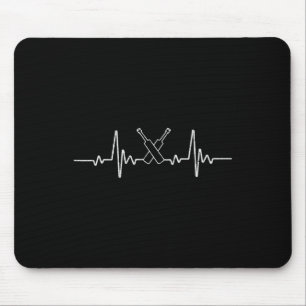 Cricket Game Funny Heartbeat For Player T Lover Gi Mouse Mat
