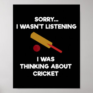 Cricket Game - Funny Listening - T  Poster