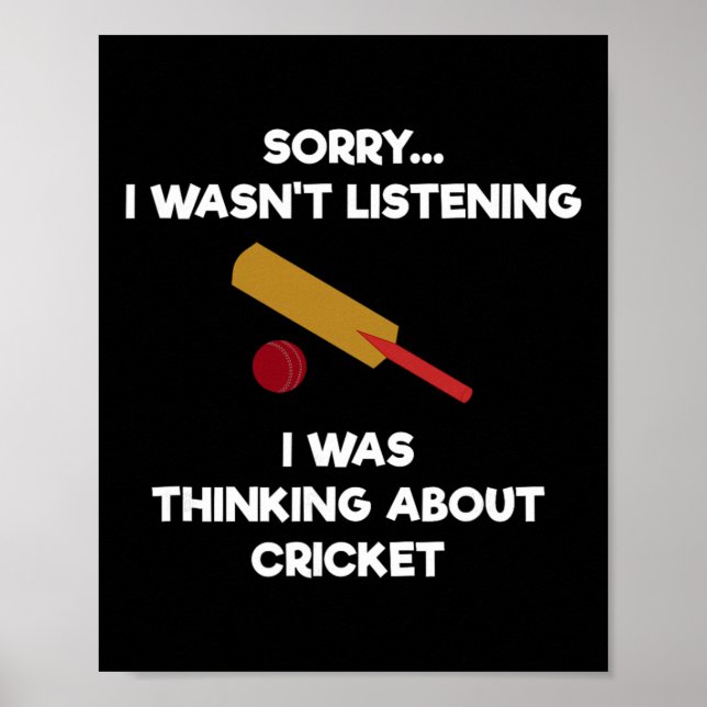 Cricket Game - Funny Listening - T  Poster (Front)