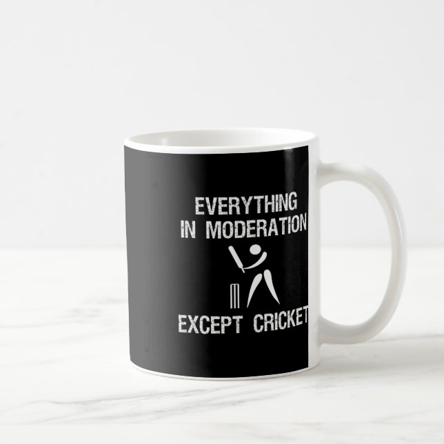 Cricket Game - Funny Moderation - Player  Coffee Mug (Right)