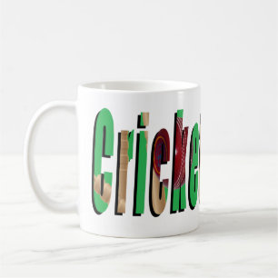 Cricket Game Logo, White Coffee Mug. Mug