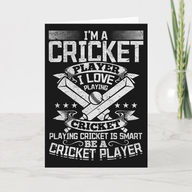 Cricket Game - Playing Cricket Is Smart Be A Crick Card (Front)