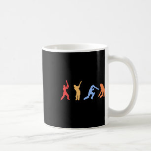 Cricket Gifts - Retro Vintage Colors Cricket Playe Coffee Mug