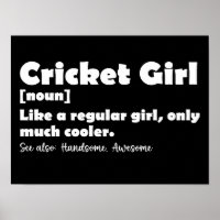 Cricket Girl Definition Funny Cricket Lover