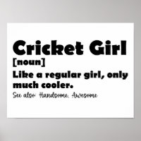 Cricket Girl Funny Definition Cricket Lover