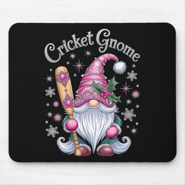 Cricket Gnome Christmas Fun Cheer  Mouse Mat (Front)