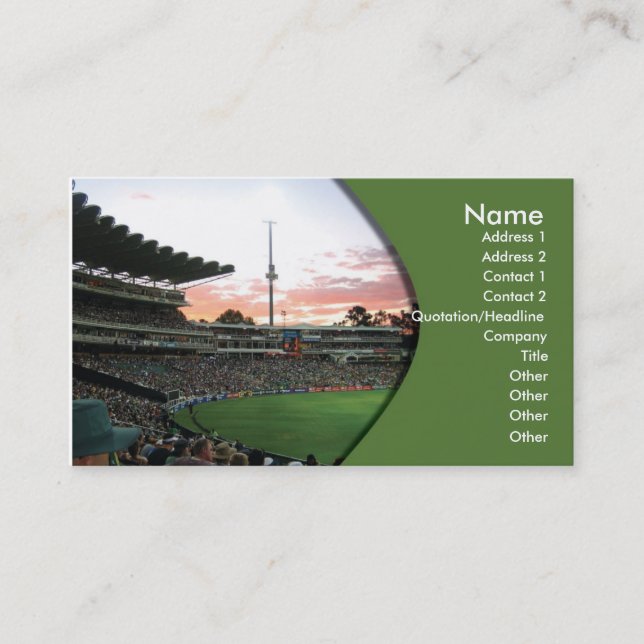Cricket Ground Business Card (Front)