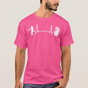 Cricket Heartbeat Ekg Cricketer Batsman Cricket T-Shirt
