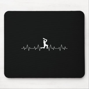 Cricket Heartbeat For Player Coach Umpire Fan Love Mouse Mat