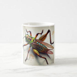 Cricket in Watercolor 071124IREF246 - Watercolor Coffee Mug