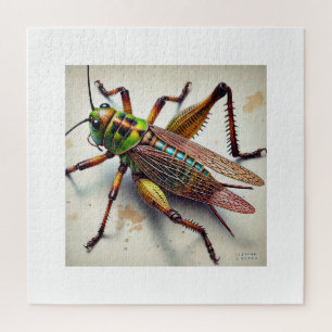 Cricket in Watercolor 071124IREF246 - Watercolor Jigsaw Puzzle