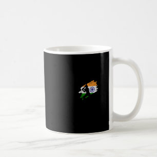 Cricket India Flag Jersey Vintage Gift Coffee Mug