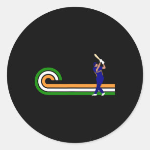 Cricket India For Cricketers Players And Indian Cr Classic Round Sticker