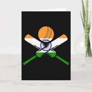 Cricket India Vintage Indian Flag Cricketer Card