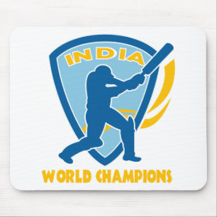 cricket india world champions batsman batting mouse mat
