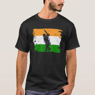 Cricket   Indian Players Flag Of India Cricket Pla T-Shirt