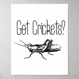 Cricket Insect Lovers Entomology Creepy Crawly Sci Poster