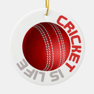 Cricket is Life Ceramic Tree Decoration