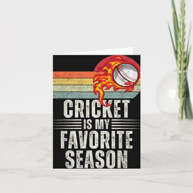 Cricket Is My Favorite Season  Card (Front)