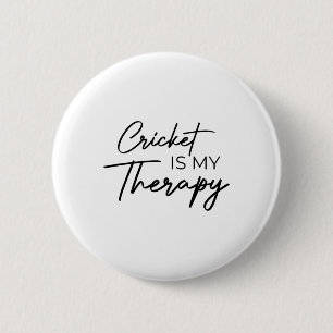 Cricket Is My Therapy 6 Cm Round Badge