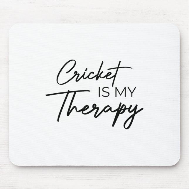 Cricket Is My Therapy  Mouse Mat (Front)