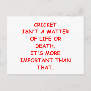 cricket joke postcard