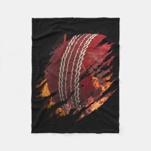 Cricket Ll On Fire Inside Of Me Fan Or Tsman Playe Fleece Blanket