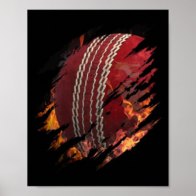 Cricket Ll On Fire Inside Of Me Fan Or Tsman Playe Poster (Front)