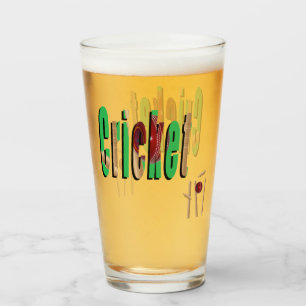 Cricket Logo And Stumps, Glass