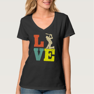 Cricket Love Batsman  Cricket Players T-Shirt