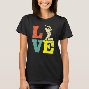 Cricket Love Batsman   Cricket Players T-Shirt