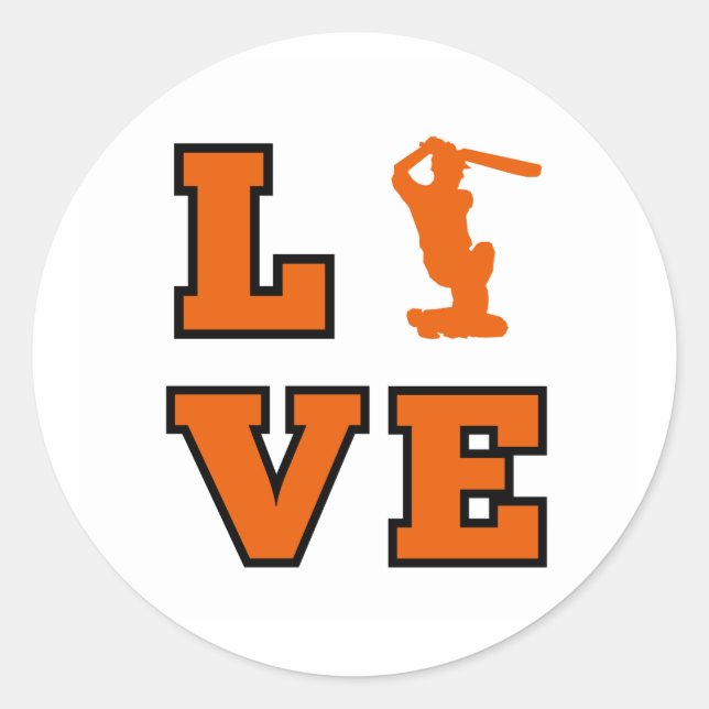 Cricket Love  Classic Round Sticker (Front)