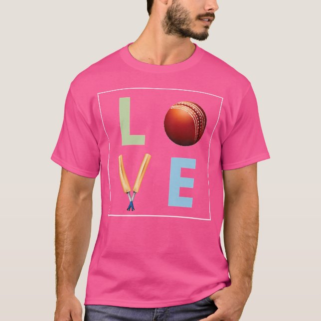 Cricket Love For Cricket Sports Player Funny Crick T-Shirt (Front)