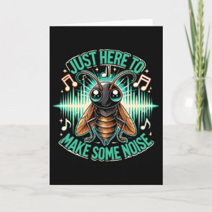 Cricket Lover Just Here To Make Some Noise  Card
